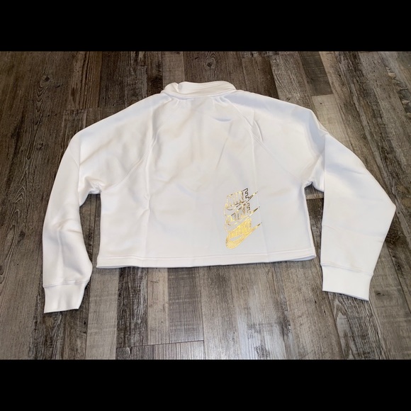 Nike white gold quarter zip sweatshirt - Picture 2 of 3